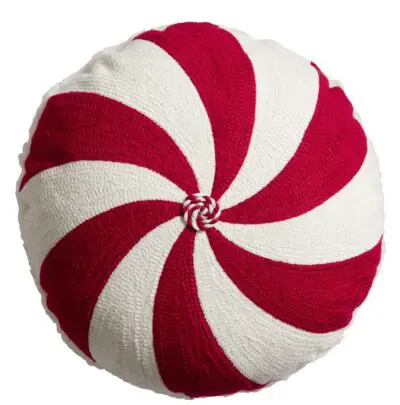 Candy Cane swirl pillow