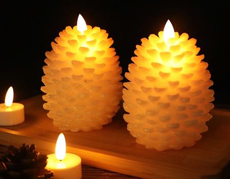 Wax battery candles