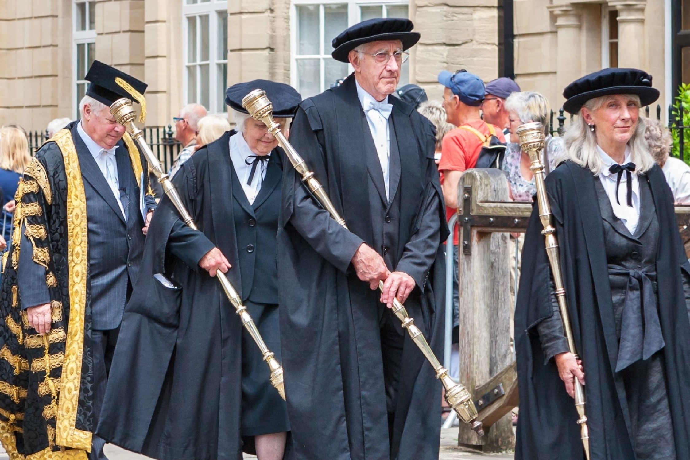 Cambridge University procession of academics