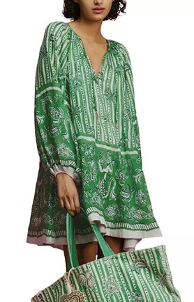 Alémais Lula Mini Dress for beach coverup in green