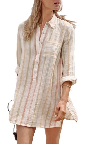 Garnet Hill beach coverup shirt