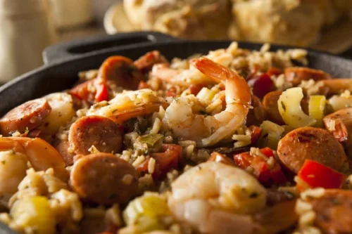 Shrimp and sausage jambalaya
