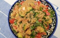 Kisir, Turkish salad with bulgur, cucumbers, tomatoes