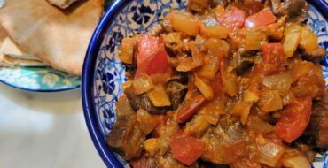 Mediterranean eggplant with tomatoes and onions Trader Joes